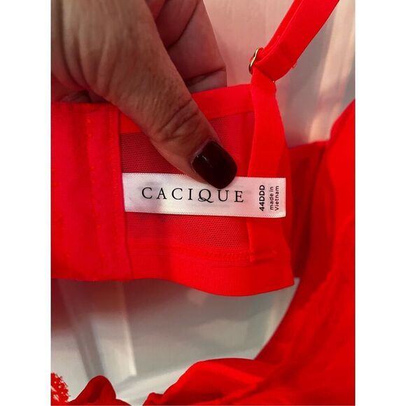 Cacique Orange High Apex Plunge Bra sz 44DDD NWOT - Picture 5 of 7